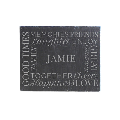 Personalised Memento Slate Personalised 'Together' Single Slate Coaster