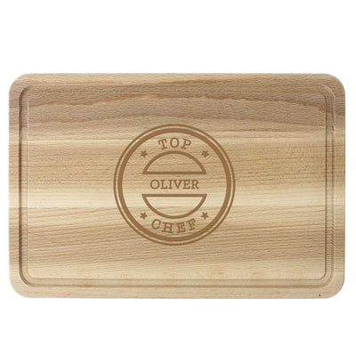 Personalised Memento Kitchen, Baking & Dining Gifts Personalised Top Chef Large Chopping Board