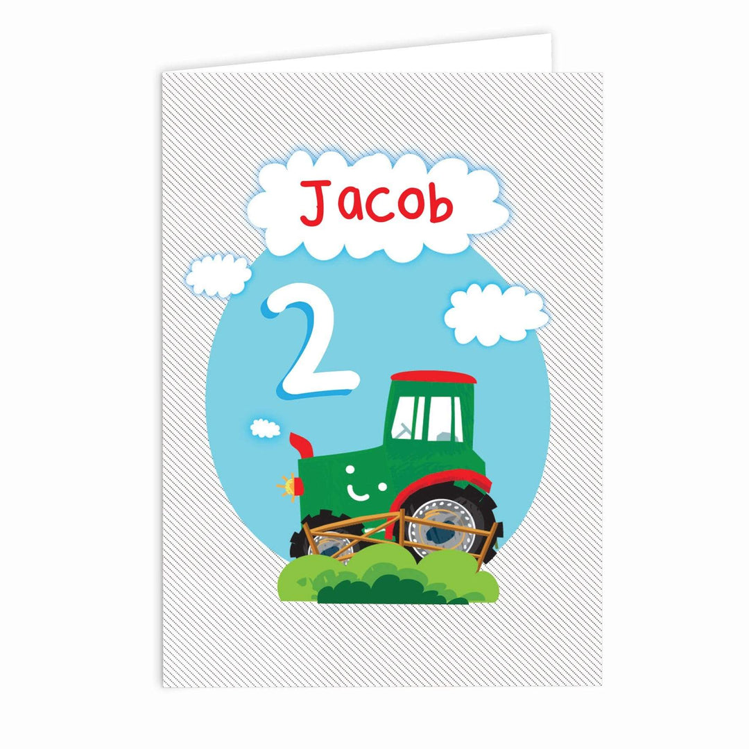 Personalised Memento Greetings Cards Personalised Tractor Birthday Card
