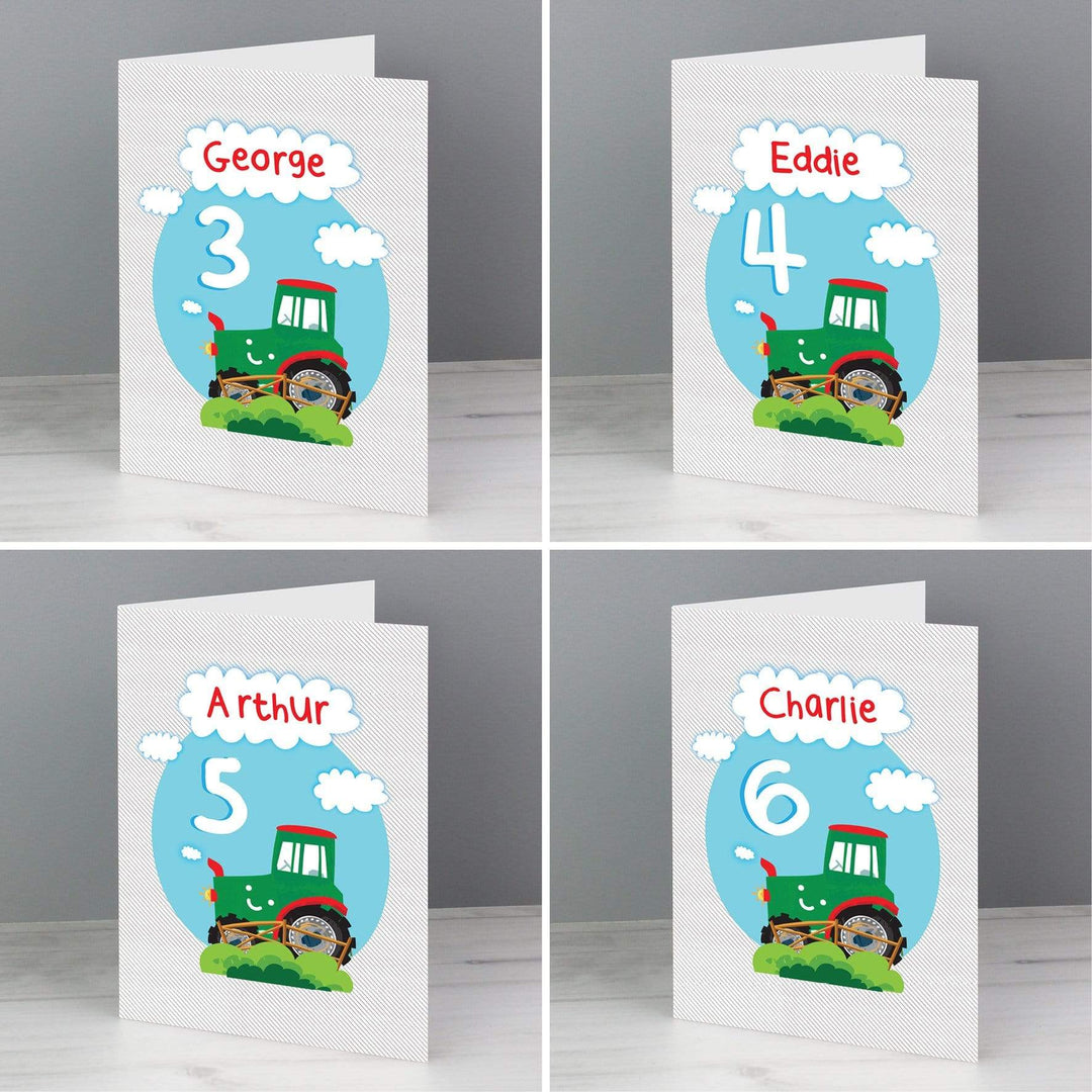 Personalised Memento Greetings Cards Personalised Tractor Birthday Card