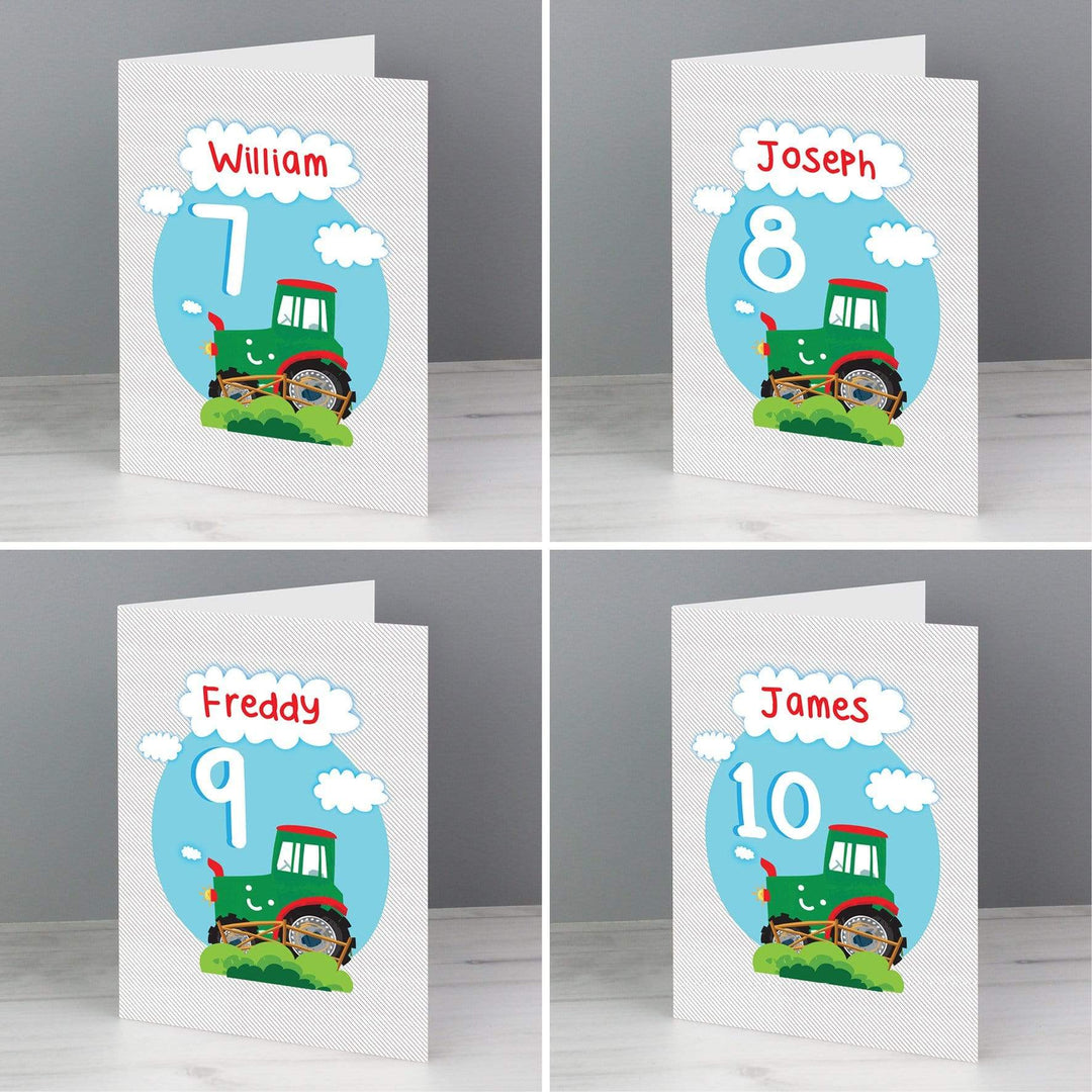 Personalised Memento Greetings Cards Personalised Tractor Birthday Card