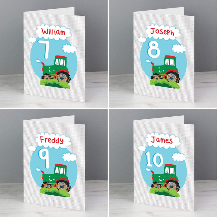 Personalised Memento Greetings Cards Personalised Tractor Birthday Card