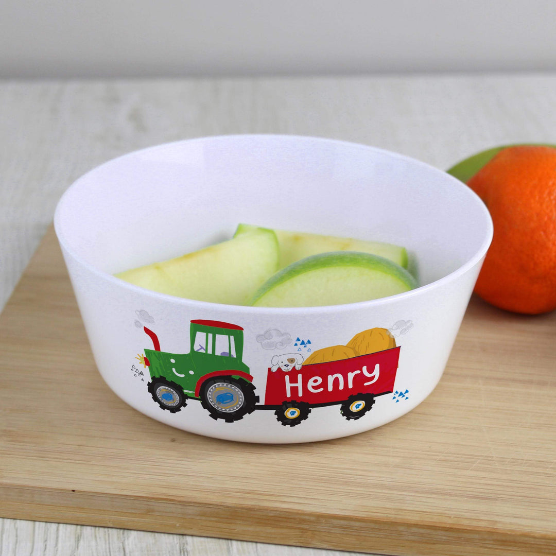 Personalised Memento Personalised Tractor Plastic Bowl
