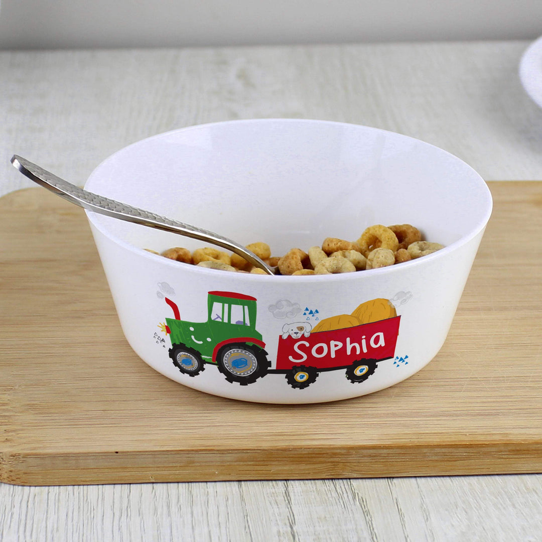 Personalised Memento Personalised Tractor Plastic Bowl
