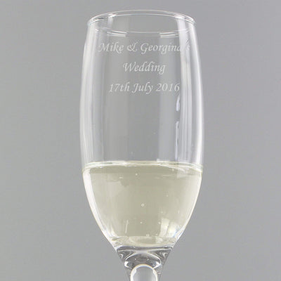 Personalised Memento Glasses & Barware Personalised Traditional Toast Flute