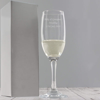 Personalised Memento Glasses & Barware Personalised Traditional Toast Flute