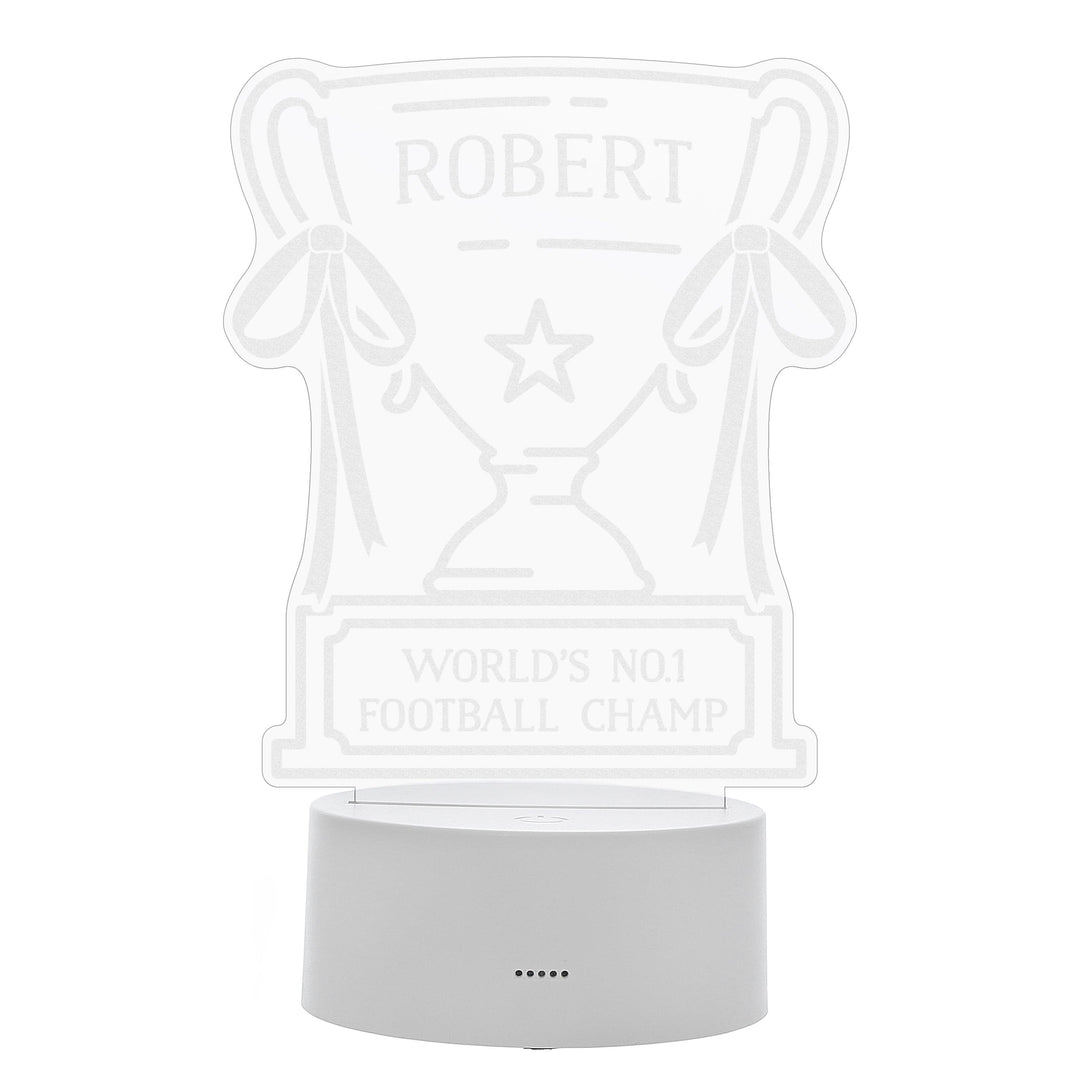 Personalised Memento LED Lights, Candles &amp; Decorations Personalised Trophy LED Colour Changing Night Light