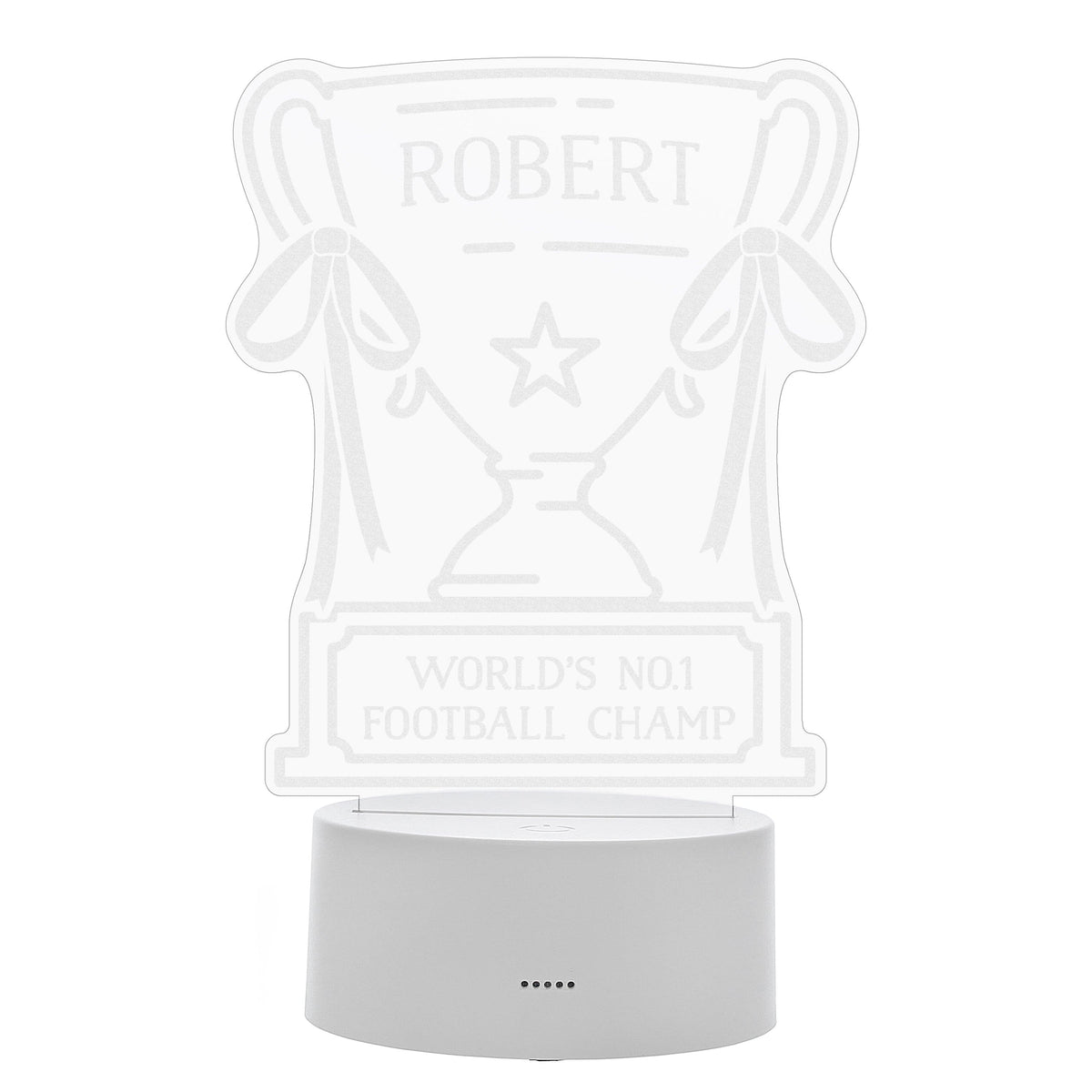 Personalised Memento LED Lights, Candles & Decorations Personalised Trophy LED Colour Changing Night Light