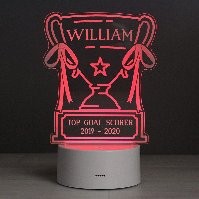 Personalised Memento LED Lights, Candles & Decorations Personalised Trophy LED Colour Changing Night Light
