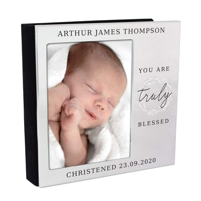 Personalised Memento Photo Frames, Albums and Guestbooks Personalised Truly Blessed 6x4 Photo Frame Album