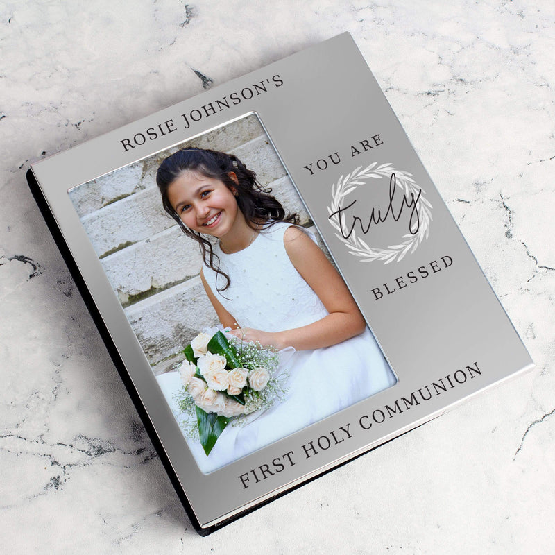 Personalised Memento Photo Frames, Albums and Guestbooks Personalised Truly Blessed 6x4 Photo Frame Album
