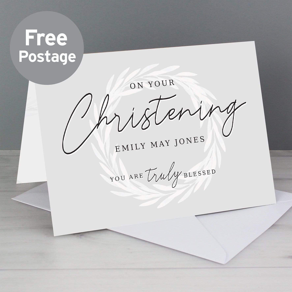 Personalised Memento Greetings Cards Personalised 'Truly Blessed' Christening Card