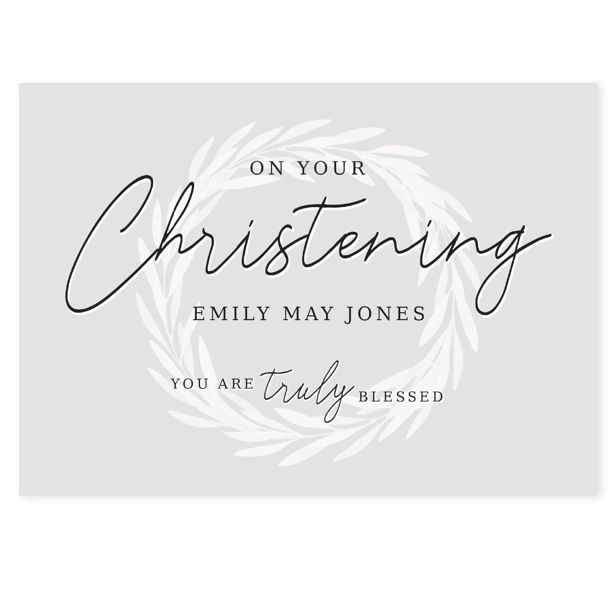 Personalised Memento Greetings Cards Personalised 'Truly Blessed' Christening Card