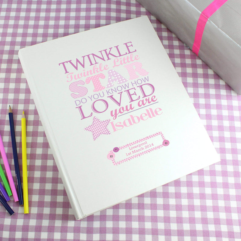 Personalised Memento Photo Frames, Albums and Guestbooks Personalised Twinkle Girls Traditional Album