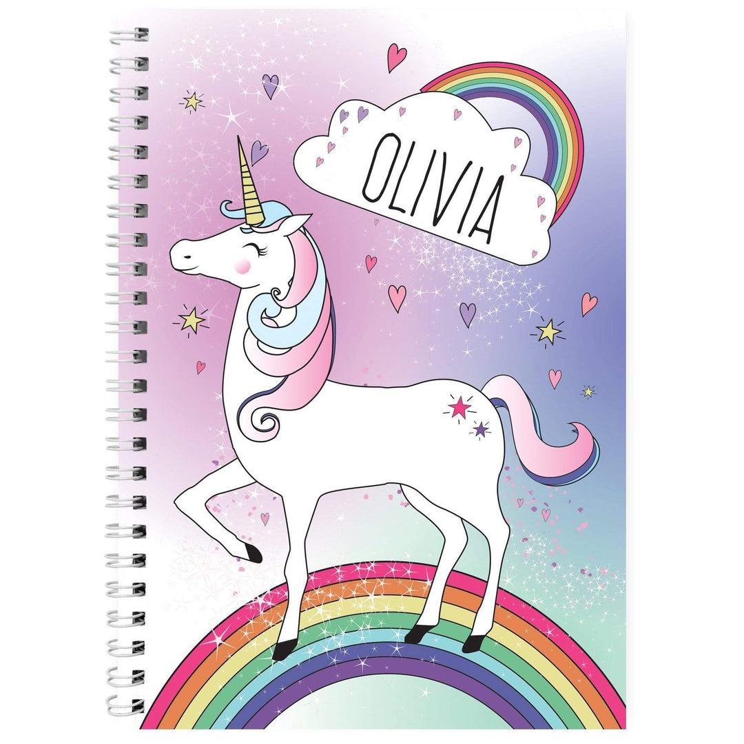 Personalised Memento Stationery &amp; Pens Personalised Unicorn A5 Notebook