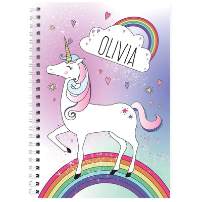 Personalised Memento Stationery & Pens Personalised Unicorn A5 Notebook