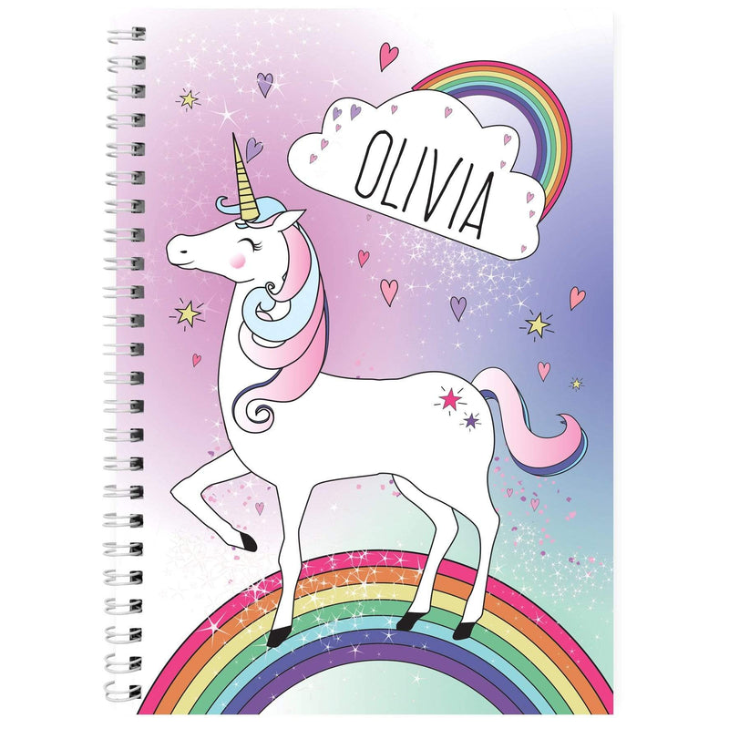 Personalised Memento Stationery & Pens Personalised Unicorn A5 Notebook