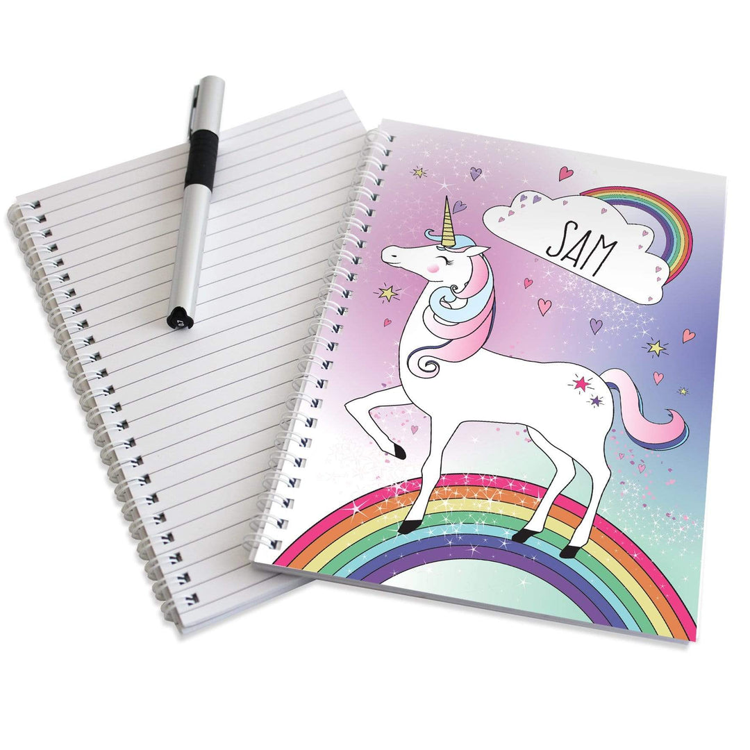 Personalised Memento Stationery &amp; Pens Personalised Unicorn A5 Notebook