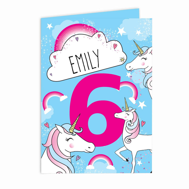Personalised Memento Greetings Cards Personalised Unicorn Birthday Card