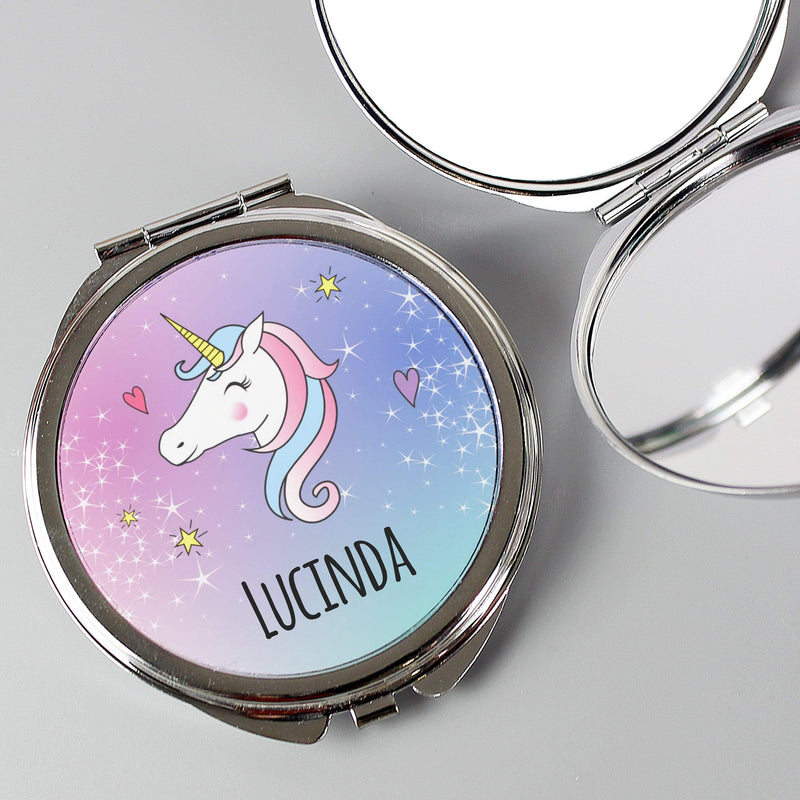 Personalised Memento Keepsakes Personalised Unicorn Compact Mirror