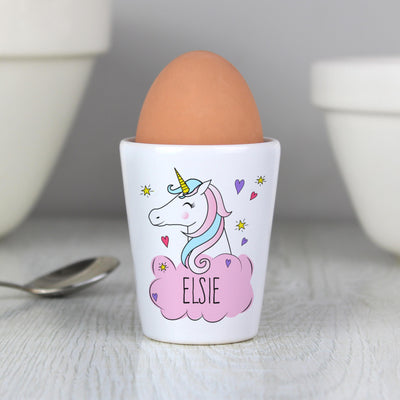 Personalised Memento Personalised Unicorn Egg Cup