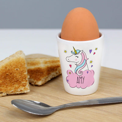 Personalised Memento Personalised Unicorn Egg Cup