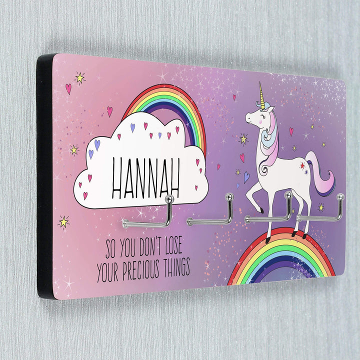 Personalised Memento Wooden Personalised Unicorn Jewellery Hooks