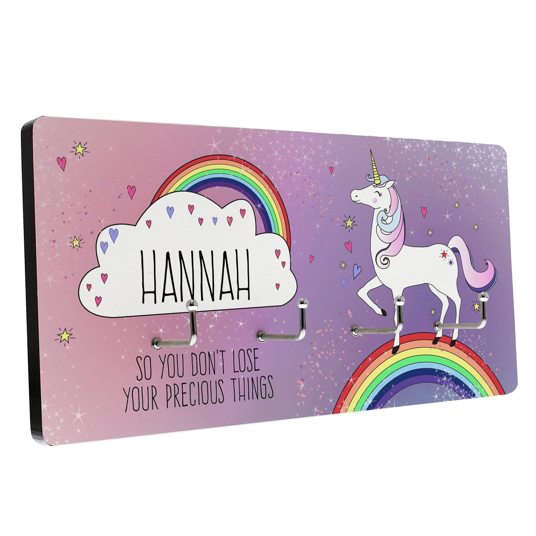 Personalised Memento Wooden Personalised Unicorn Jewellery Hooks