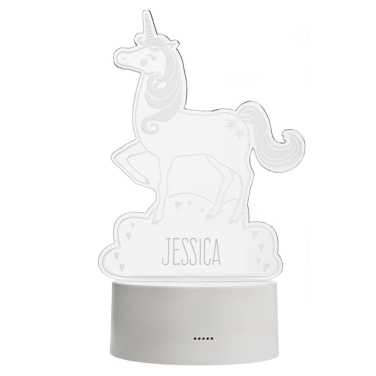 Personalised Memento LED Lights, Candles & Decorations Personalised Unicorn LED Colour Changing Night Light