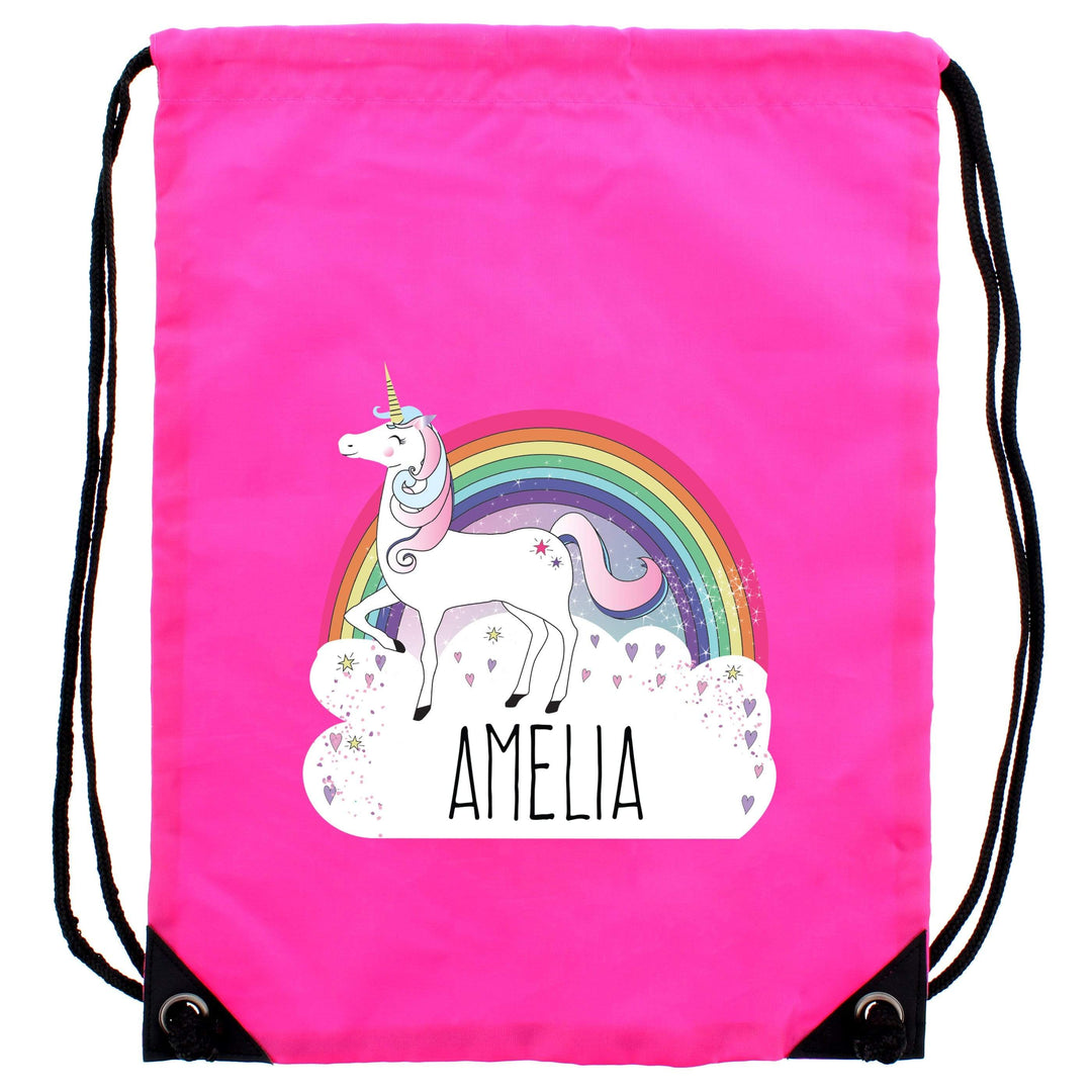 Personalised Memento Textiles Personalised Unicorn Pink Kit Bag