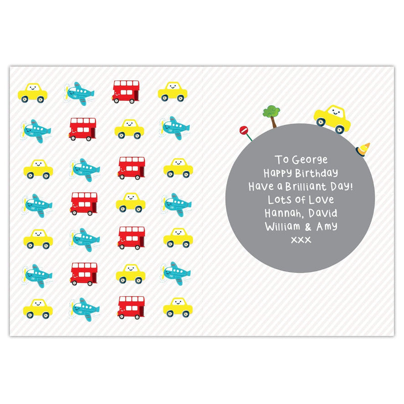 Personalised Memento Greetings Cards Personalised Vehicles Birthday Card