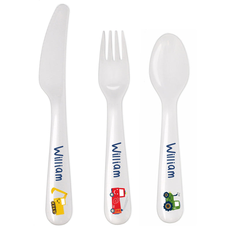 Personalised Memento Mealtime Essentials Personalised Vehicles Plastic Cutlery