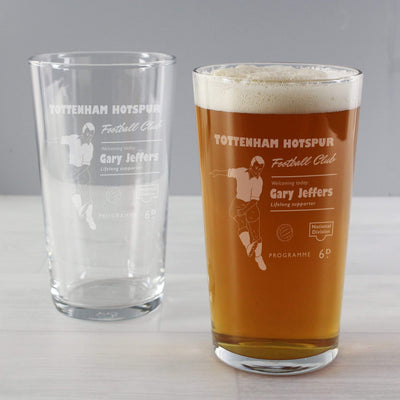 Personalised Memento Glasses & Barware Personalised Vintage Football Supporter's Pint Glass