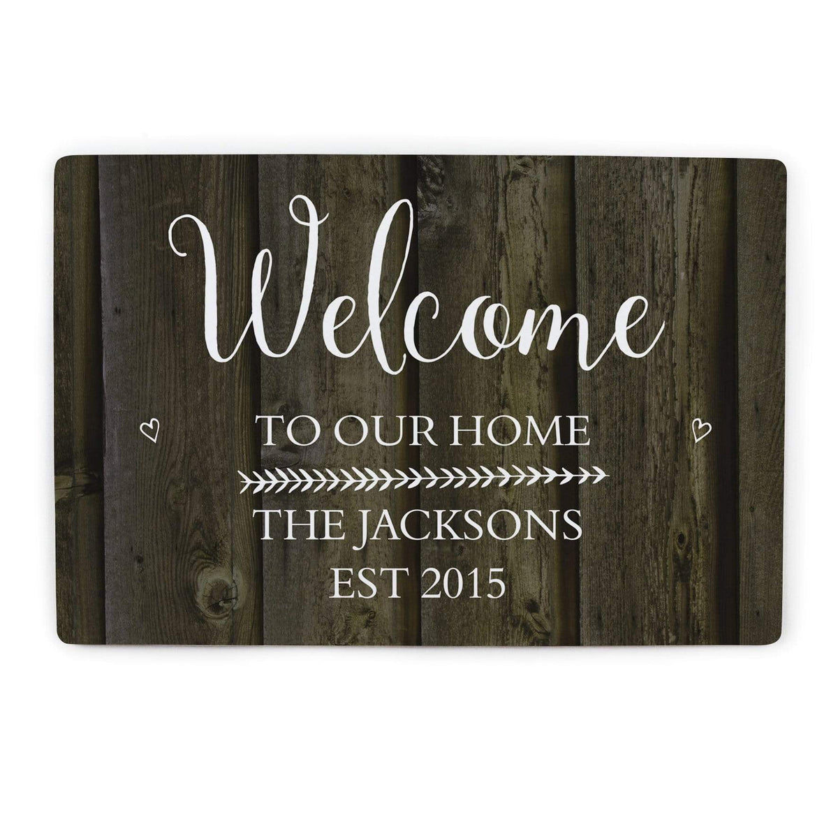 Personalised Memento Hanging Decorations & Signs Personalised Walnut Wood Grain Metal Sign