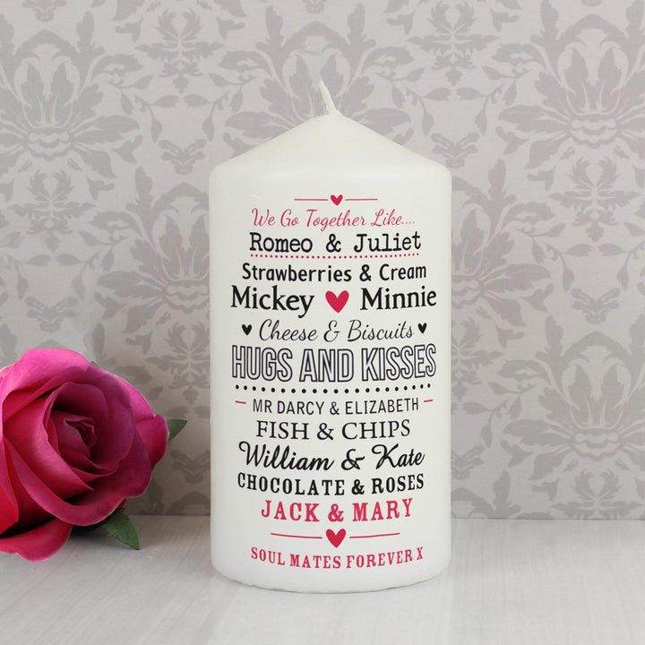 Personalised Memento Candles &amp; Reed Diffusers Personalised We Go Together Like.... Candle
