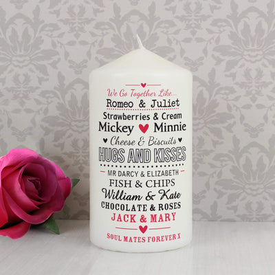 Personalised Memento Candles & Reed Diffusers Personalised We Go Together Like.... Candle
