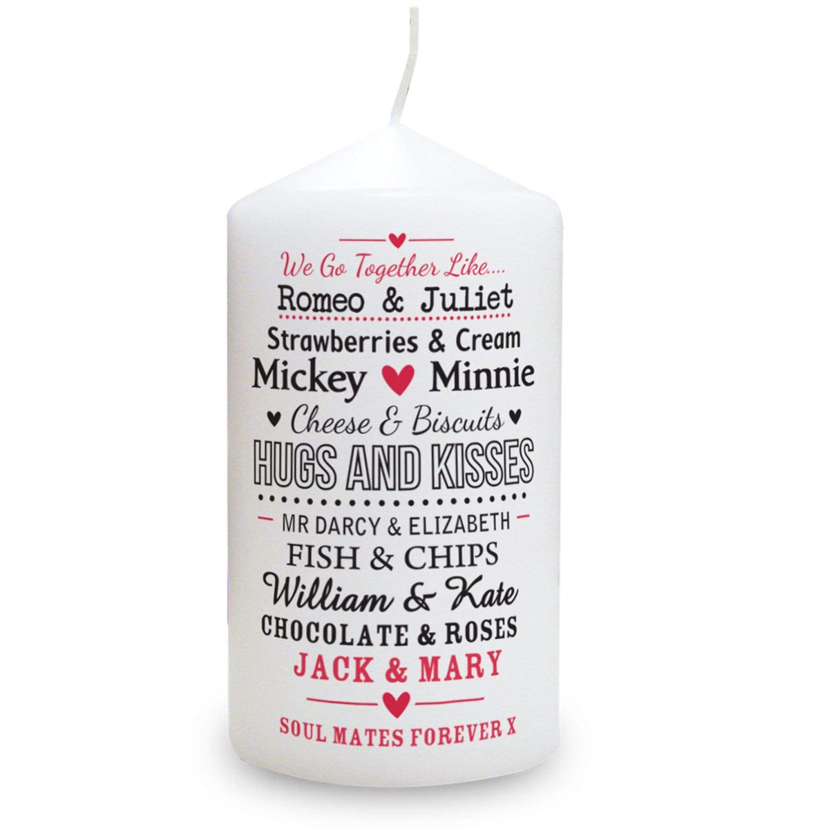 Personalised Memento Candles & Reed Diffusers Personalised We Go Together Like.... Candle