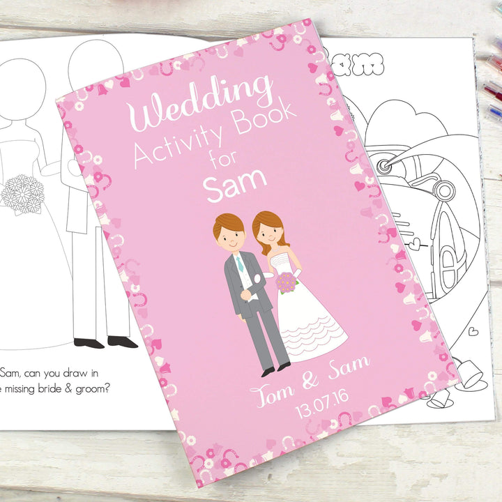 Personalised Memento Books Personalised Wedding Activity Book for Girls