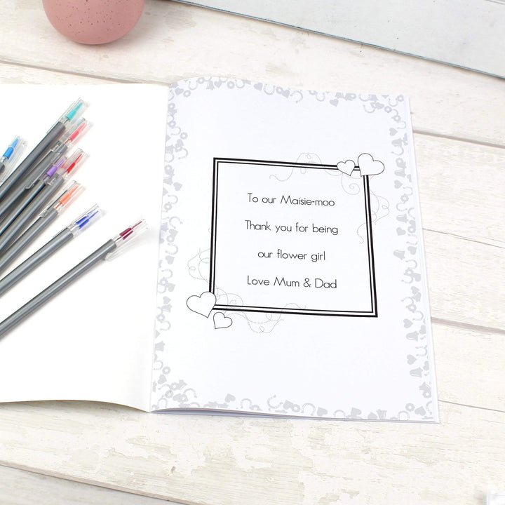 Personalised Memento Books Personalised Wedding Activity Book for Girls