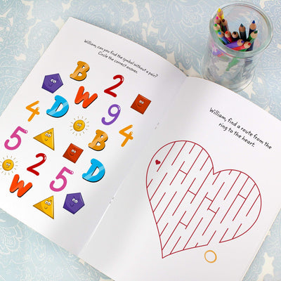 Personalised Memento Books Personalised Wedding Activity Book with Stickers