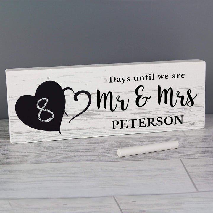 Personalised Memento Hanging Decorations &amp; Signs Personalised Wedding Countdown Sign