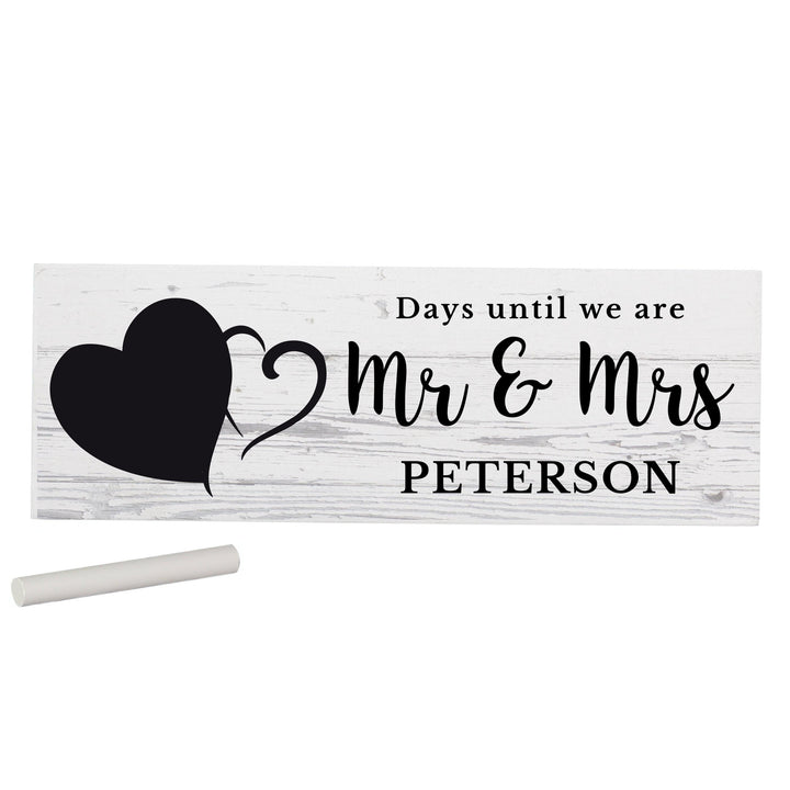 Personalised Memento Hanging Decorations &amp; Signs Personalised Wedding Countdown Sign
