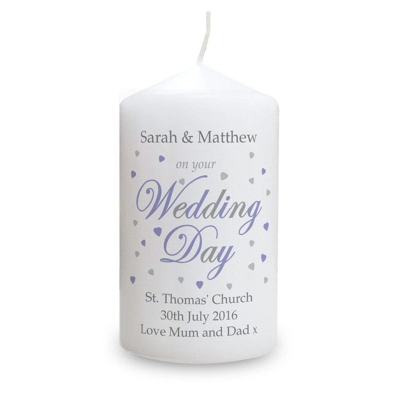 Personalised Memento Candles & Reed Diffusers Personalised Wedding Day Candle