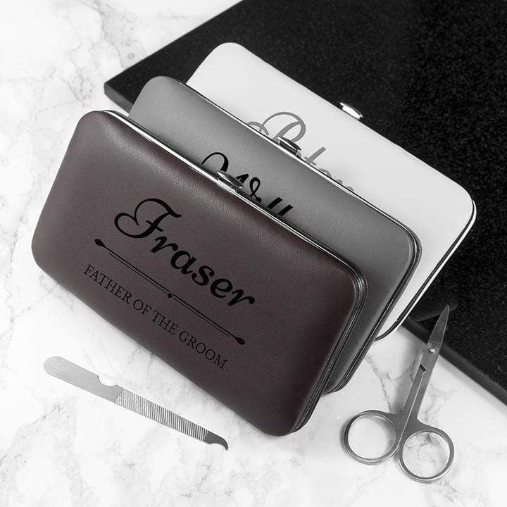 Treat Personalised Wedding Party Grooming Set - Brown