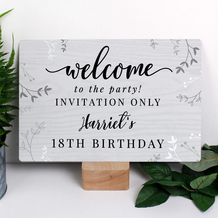 Personalised Memento Personalised Welcome Metal Sign