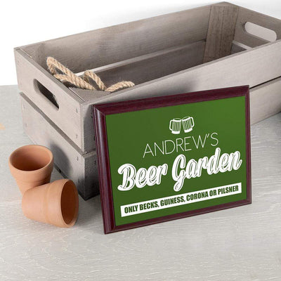 Treat Personalised Welcome To My Beer Garden Plaque