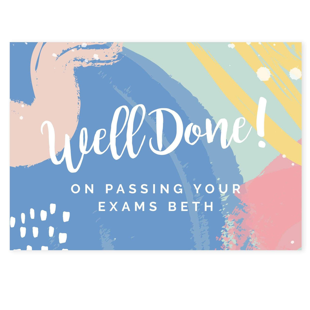 Personalised Memento Greetings Cards Personalised Well Done! Card
