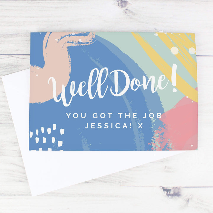 Personalised Memento Greetings Cards Personalised Well Done! Card