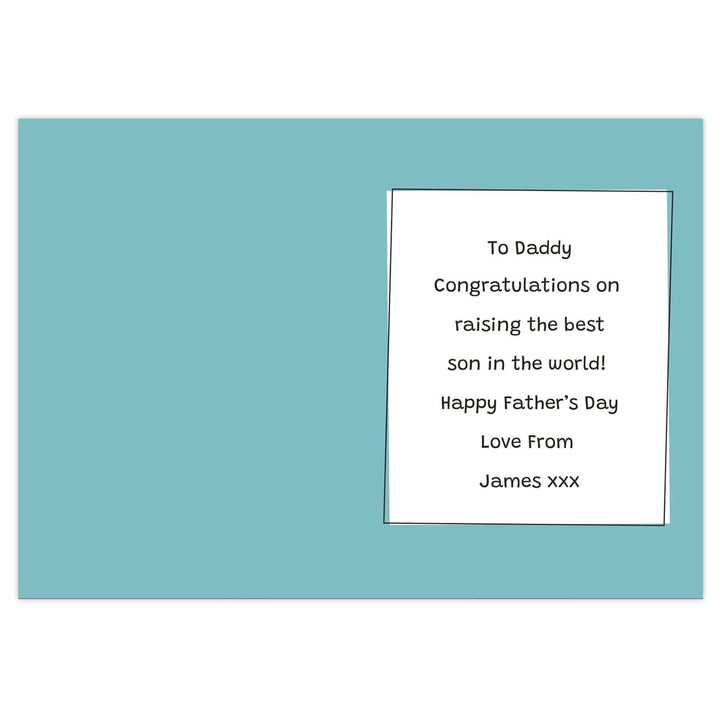 Personalised Memento Personalised Well Done Dad... Card