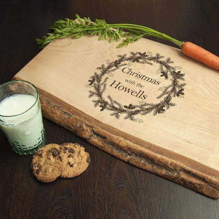 Treat Christmas Dining Personalised Welsh Ash Christmas Serving Board
